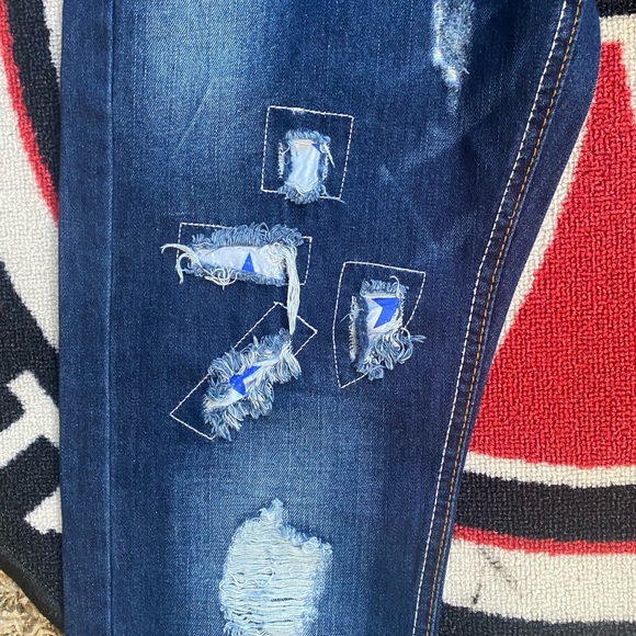 Fashion Denim Distressed Skinny Jeans! Size 34x32!!! - Picture 5 of 6